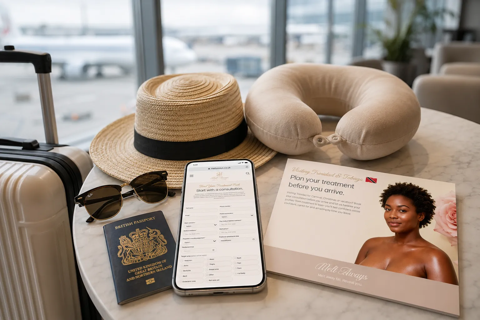 Travel planning setup for visiting Melt Aways clients